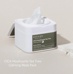 Mary & May - CICA Houttuynia Tea Tree Calming Mask Sheets (30 Folhas)