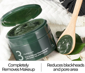 Numbuzin - No.3 Pore & Makeup Cleansing Balm with Green Tea and Charcoal (85g)