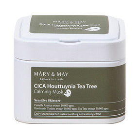 Mary & May - CICA Houttuynia Tea Tree Calming Mask Sheets (30 Folhas)