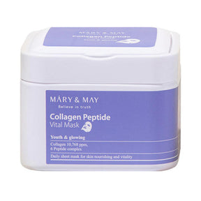 Mary & May - Collagen Peptide Vital Mask Sheets (30 Folhas)