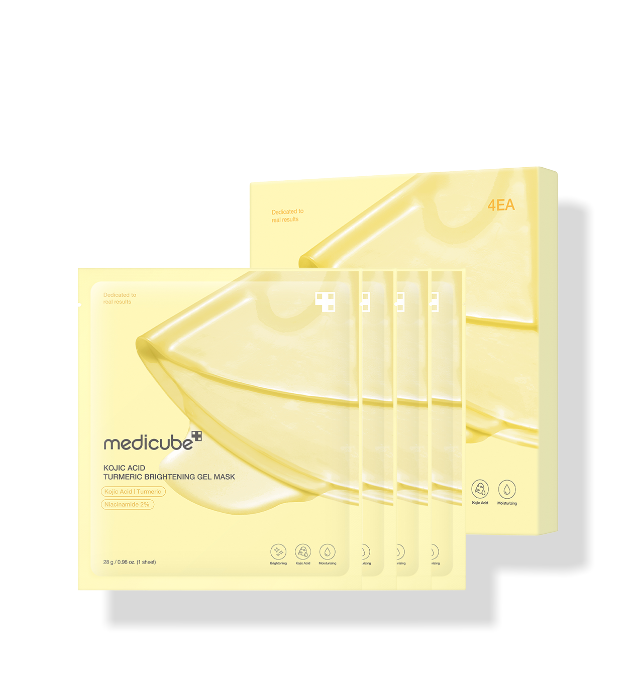 Medicube - Kojic Acid Turmeric Brightening Gel Mask (28g x 4 Unidades)