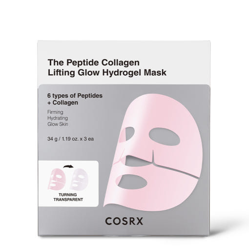 COSRX - The Peptide Collagen Lifting Glow Hydrogel Mask (34gx 3 unidades)