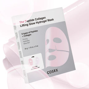 COSRX - The Peptide Collagen Lifting Glow Hydrogel Mask (34gx 3 unidades)