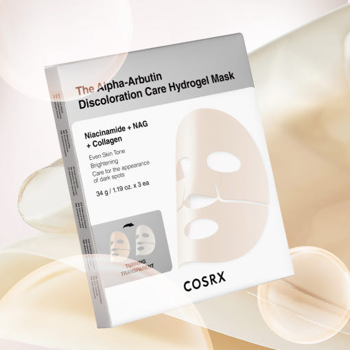 COSRX - The Alpha-Arbutin Discoloration Care Hydrogel Mask (34gx 3 unidades)