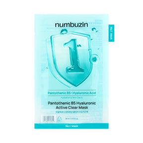 Numbuzin - No.1 Pantothenic B5 Hyaluronic Active Clear Mask (26mlx 10 unidades)